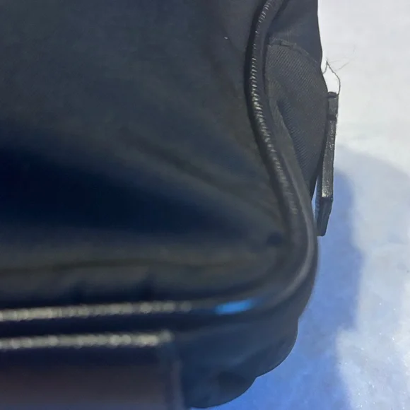 Prada $25 start Vintage Black Nylon Tote with Gold Accents - Picture 8 of 17